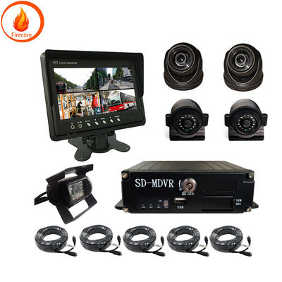 Sistema de monitorización de cámaras de vehículos VGA, registrador de DVR de camión de 5 vías hemisférico