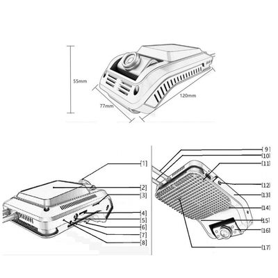 AI 4G Wifi 1080P Alarma de fatiga Sistema avanzado de asistencia a la conducción Dashcam CMSV6 GPS ADAS DSM BSM