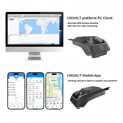FIRECORE HX-880 4G Ai cámara de coche Adas Dms Cmsv6 Gps Dvr de coche con doble lente Dashcam inteligente